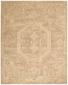 Nourison Silken Allure Beige Rectangle 8x10 ft Wool Carpet 103545