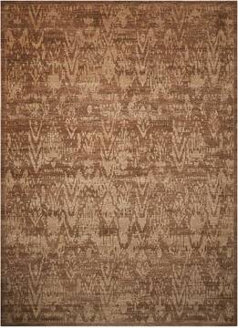 Nourison Silken Allure Brown Rectangle 8x10 ft Wool Carpet 103556
