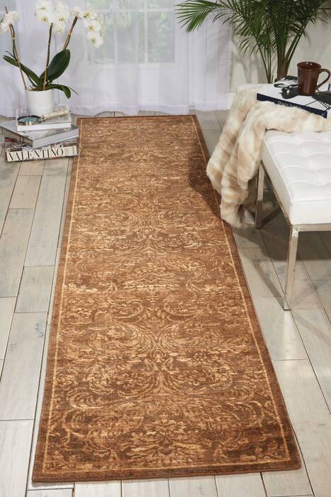 Nourison Silken Allure Brown Runner 25 X 100 Area Rug 805-103564 Image 3
