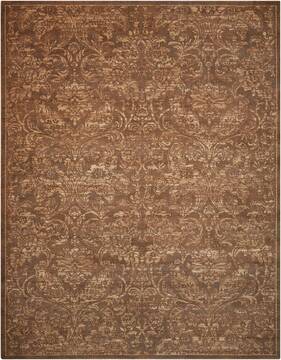 Nourison Silken Allure Brown Rectangle 8x10 ft Wool Carpet 103566