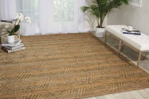 Nourison Silken Allure Grey 79 X 99 Area Rug 805-103576 Image 3