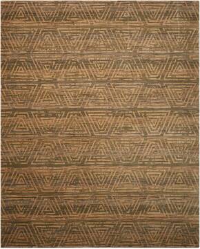 Nourison Silken Allure Grey Rectangle 8x10 ft Wool Carpet 103576