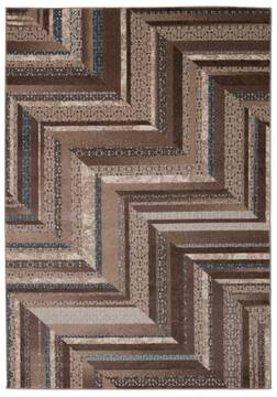 Nourison Soho Grey Rectangle 5x7 ft Polypropylene Carpet 103646