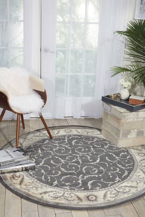 Nourison Somerset Grey Round 56 X 56 Area Rug 805-103719 Image 3