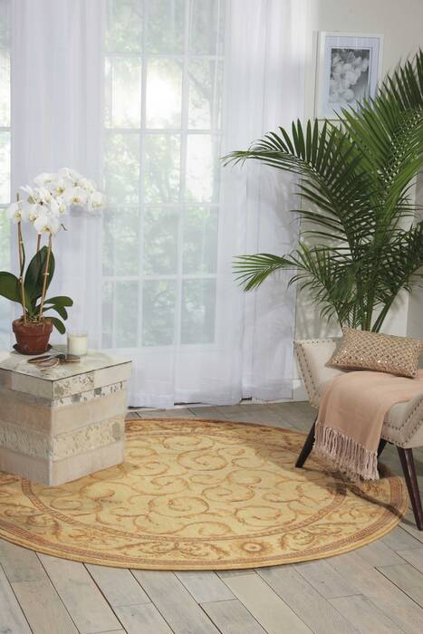 Nourison Somerset Beige Round 56 X 56 Area Rug 805-103726 Image 3