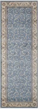 Nourison Somerset Blue Runner 6 to 9 ft Polyester Carpet 103745