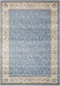 Nourison Somerset Blue Rectangle 4x6 ft Polyester Carpet 103746