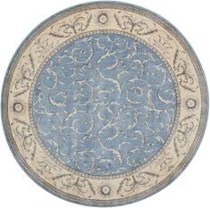 Nourison Somerset Blue Round 5'6" X 5'6" Area Rug  805-103748