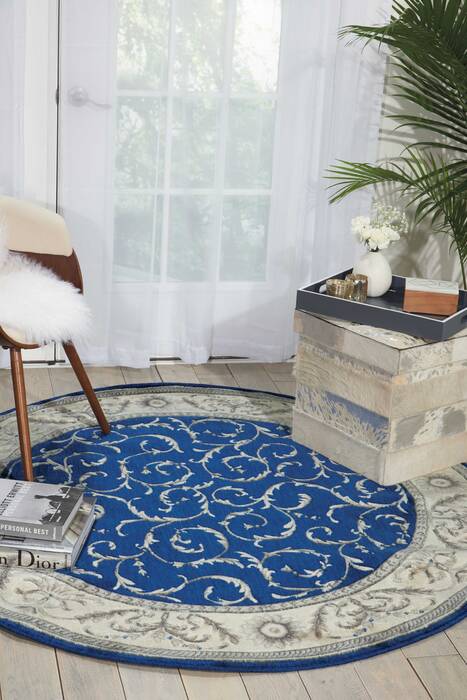 Nourison Somerset Blue Round 56 X 56 Area Rug 805-103762 Image 3