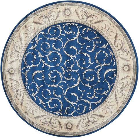 Nourison Somerset Blue Round 56 X 56 Area Rug 805-103762 Image 0
