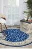 Nourison Somerset Blue Round 56 X 56 Area Rug  805-103762 Thumb 3