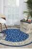 Nourison Somerset Blue Round 56 X 56 Area Rug 805-103762 Thumb 3
