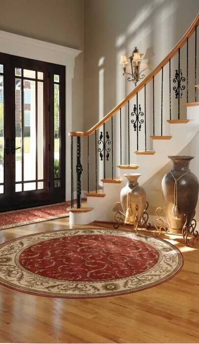 Nourison Somerset Red Round 56 X 56 Area Rug 805-103776 Image 3