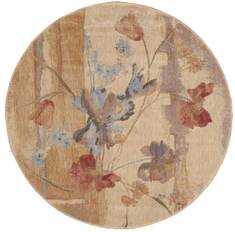 Nourison Somerset Beige Round 5'6" X 5'6" Area Rug  805-103839