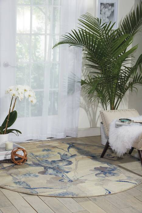Nourison Somerset Beige Round 56 X 56 Area Rug 805-103847 Image 3