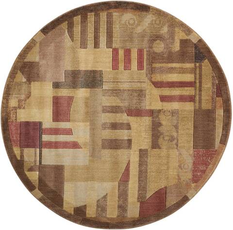 Nourison Somerset Multicolor Round 56 X 56 Area Rug 805-103855 Image 0