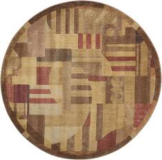 Nourison Somerset Multicolor Round 5'6" X 5'6" Area Rug  805-103855