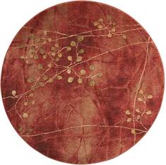 Nourison Somerset Red Round 5 to 6 ft Polyester Carpet 103916