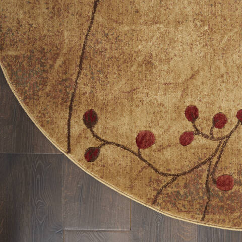 Nourison Somerset Brown Round 79 X 79 Area Rug 805-103929 Image 1