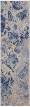 Nourison Somerset Blue Runner 6 ft and Smaller Polyester Carpet 103947