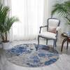 Nourison Somerset Blue Round 56 X 56 Area Rug  805-103951 Thumb 3