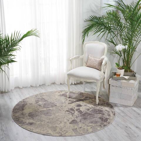 Nourison Somerset Grey Round 56 X 56 Area Rug 805-103958 Image 3
