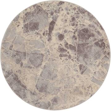 Nourison Somerset Grey Round 5'6" X 5'6" Area Rug  805-103958