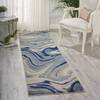 Nourison Somerset Blue Runner 20 X 59 Area Rug  805-103961 Thumb 3