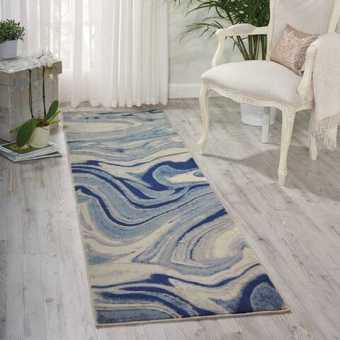Nourison Somerset Blue Runner 23 X 80 Area Rug 805-103962 Image 3