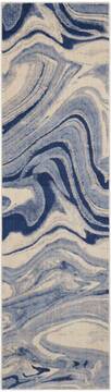 Nourison Somerset Blue Runner 6 to 9 ft Polyester Carpet 103962
