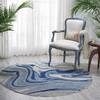 Nourison Somerset Blue Round 56 X 56 Area Rug  805-103965 Thumb 3