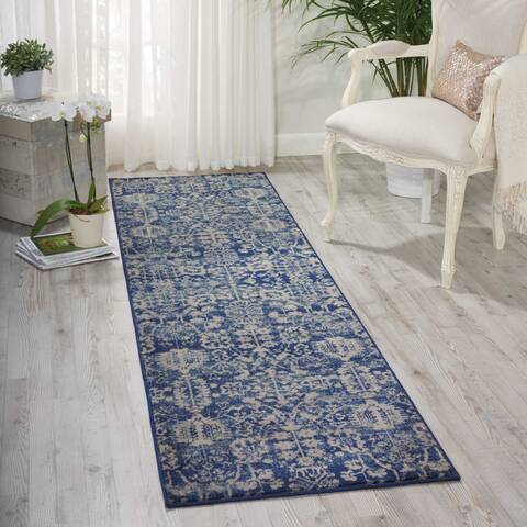 Nourison Somerset Blue Runner 23 X 80 Area Rug 805-103976 Image 3