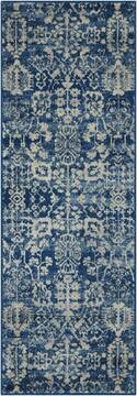 Nourison Somerset Blue Runner 6 to 9 ft Polyester Carpet 103976