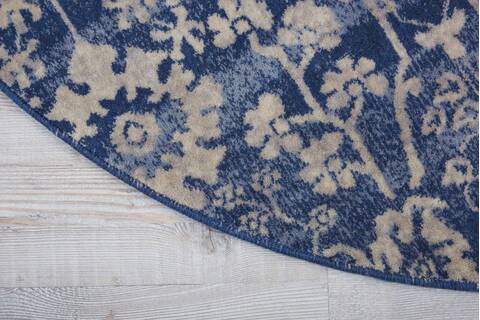 Nourison Somerset Blue Round 56 X 56 Area Rug 805-103979 Image 1