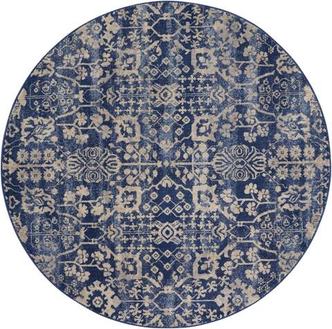 Nourison Somerset Blue Round 56 X 56 Area Rug 805-103979 Image 0
