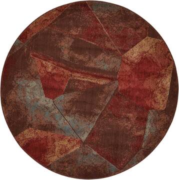 Nourison Somerset Multicolor Round 5'6" X 5'6" Area Rug  805-104000