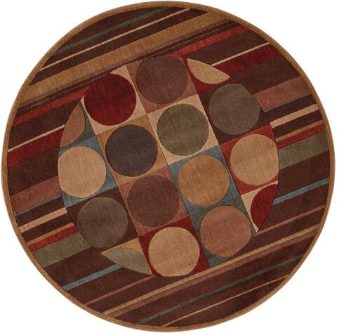 Nourison Somerset Multicolor Round 56 X 56 Area Rug 805-104007 Image 0