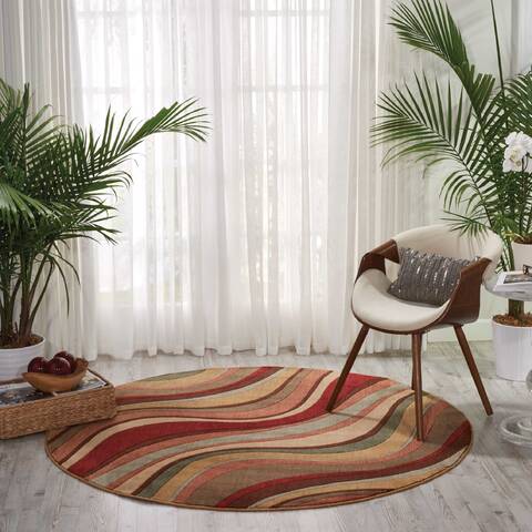 Nourison Somerset Multicolor Round 56 X 56 Area Rug 805-104022 Image 3