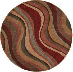 Nourison Somerset Multicolor Round 5 to 6 ft Polyester Carpet 104022
