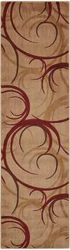 Nourison Somerset Beige Runner 6 to 9 ft Polyester Carpet 104027
