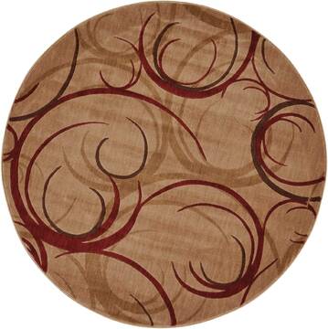 Nourison Somerset Beige Round 5 to 6 ft Polyester Carpet 104030