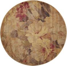 Nourison Somerset Multicolor Round 5 to 6 ft Polyester Carpet 104038