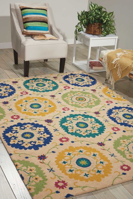 Nourison SUZANI Beige 53 X 75 Area Rug 99446139573 805-104229 Image 1