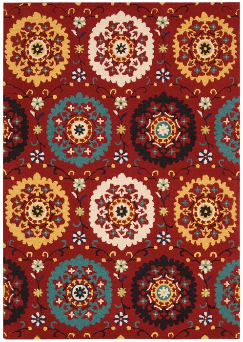 Nourison SUZANI Red 53 X 75 Area Rug 99446139627 805-104234 Image 1