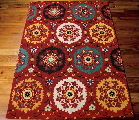 Nourison SUZANI Red 53 X 75 Area Rug 99446139627 805-104234 Image 2
