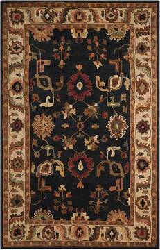 Nourison Tahoe Black Rectangle 8x10 ft Wool Carpet 104395