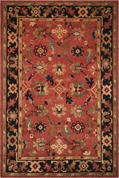 Nourison Tahoe Red Rectangle 8x10 ft Wool Carpet 104425