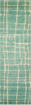 Nourison Tahoe Green Runner 6 to 9 ft Wool Carpet 104452
