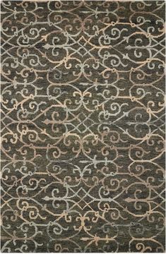 Nourison TAHOE MODERN Grey Rectangle 4x6 ft Wool Carpet 104459