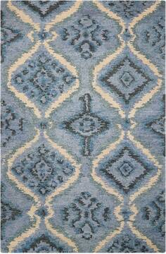 Nourison Tahoe Blue Rectangle 6x9 ft Wool Carpet 104478